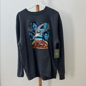 Parks Project Black and Blue Graphic Crewneck Sweater